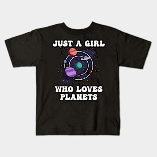 Best Planet Art Girls Kids Solar System Science Outer Space Kids T-Shirt